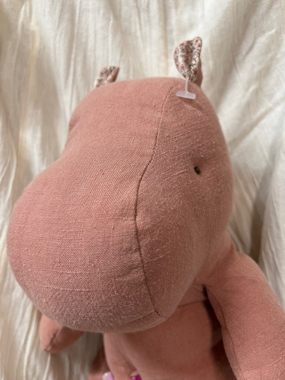Maileg Apricot Small Rhino New 12 inches - Picture 4 of 7